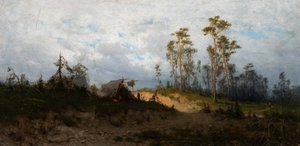 吉普赛人的营地。 作者 Zygmunt Sidorowicz